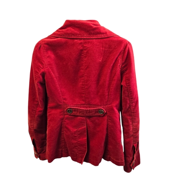 Mossimo Supply Co. Lined Blazer Coat Deep Orange Size Small Double Breasted - Picture 2 of 5